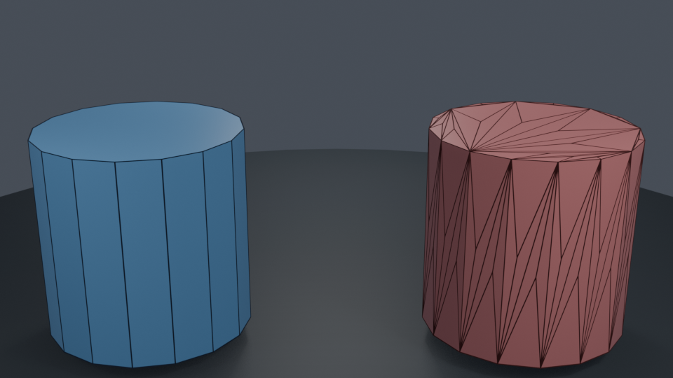 Clean Quad Mesh vs. Messy Triangulated Mesh